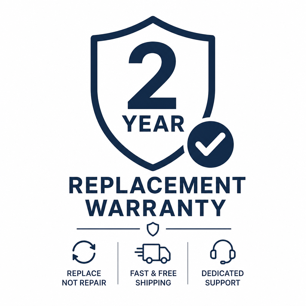 2-Year Replacement Warranty